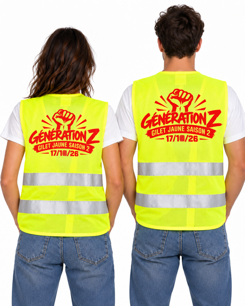 GILET JAUNE ( 6 couleurs disponible)